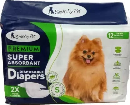 Smartypet Disposable Dog Diapers | Leak-Proof Adjustable Absorbent Belly Band Nappy | For Male & Female Dogs