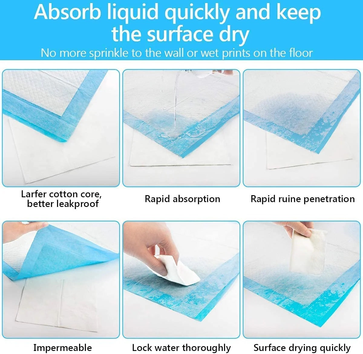 Smartypet Puppy Training Pads | Super Absorbent Leak-Proof Potty Training Floor Pads | For Puppies & Dogs