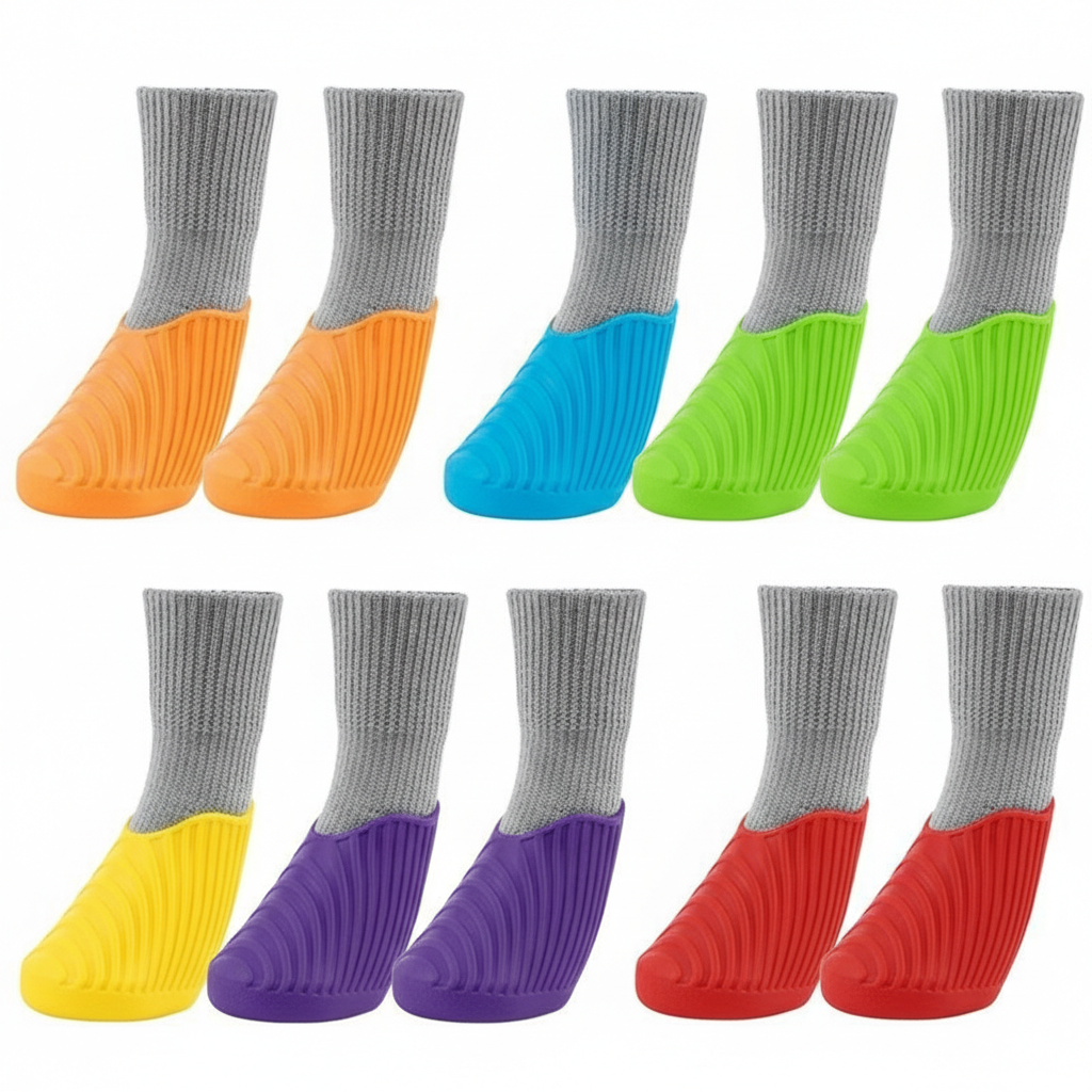 Holy Paws Silicone Base Dog Socks-cum-Shoes | Anti-Slip Non-Skid Paw Protection Socks with Rubber Sole | For All Dogs