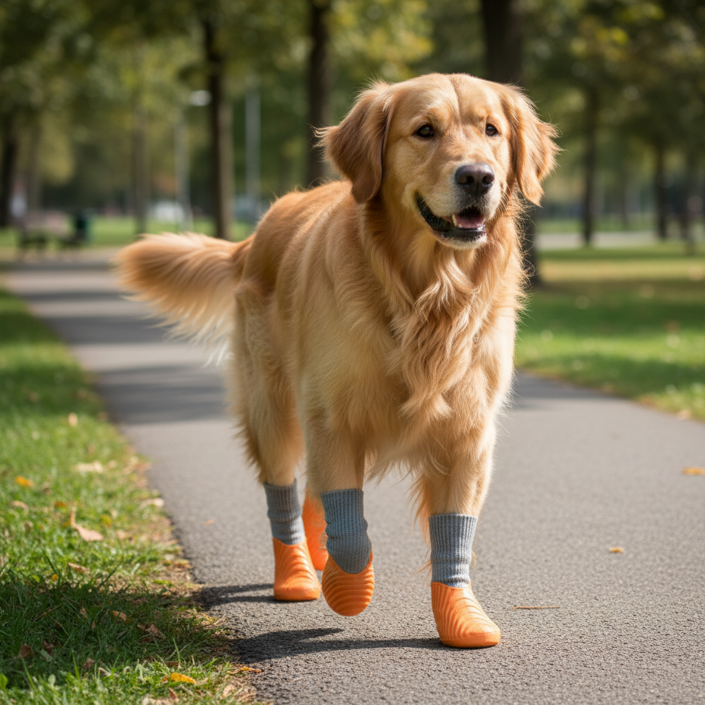 Holy Paws Silicone Base Dog Socks-cum-Shoes | Anti-Slip Non-Skid Paw Protection Socks with Rubber Sole | For All Dogs