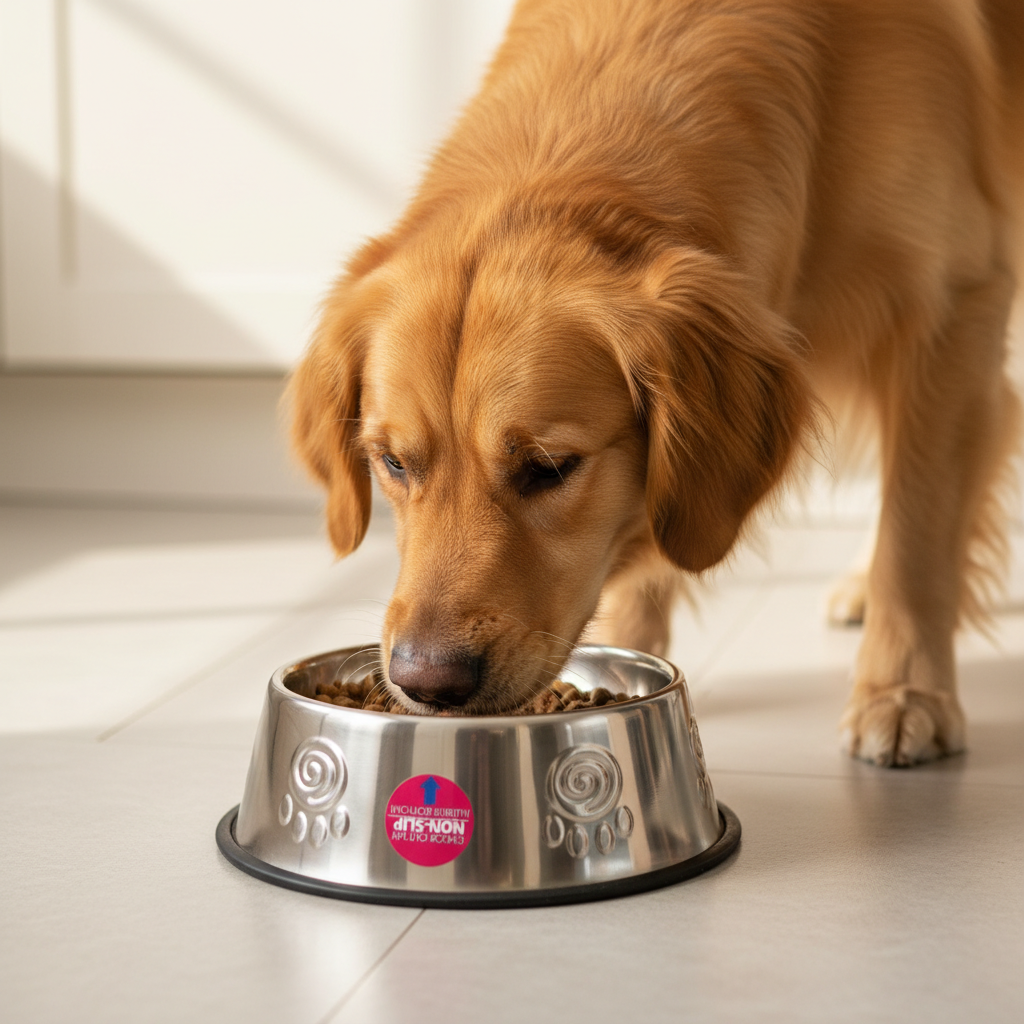 Holy Paws Heavy-Duty Stainless Steel Dog & Cat Food Bowl | Anti-Skid Base Dishwasher Safe | For All Pets