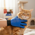 Smartypet Dog & Cat Grooming Glove | Gentle Deshedding Massage Rubber Mitt | For Short & Long Coat Pets