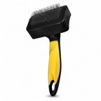Self-Cleaning Slicker Brush | One-Click Hair Removal Dog & Cat Grooming Brush | For All Coat Types