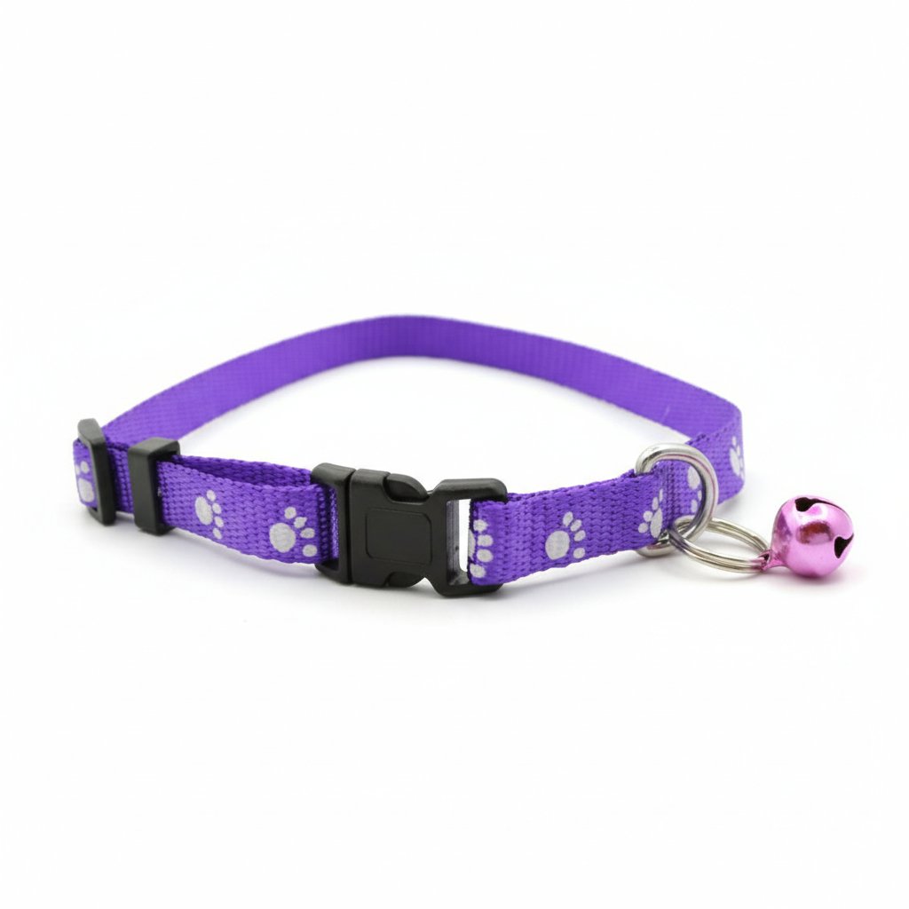 10mm Nylon Dog Collar | Lightweight Adjustable Quick-Release Buckle Neck Strap | For Small Dogs & Puppies