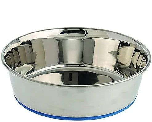 Holy Paws Tuff & Elegant Stainless Steel Pet Feeding Bowl | Heavy-Gauge Durable Anti-Skid Food Dish | For Dogs & Cats