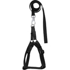 Plain Nylon Dog Leash & Harness Set | Lightweight No-Pull Adjustable Walking Combo | For All Breed Dogs