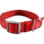 Plain Nylon Padded Dog Collar | Soft Cushioned Adjustable Comfortable Neck Strap | For All Breed Dogs