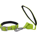 Plain Nylon Padded Dog Leash & Collar Set | Soft Cushioned Adjustable Walking Combo | For All Breed Dogs