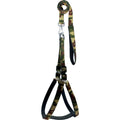 Polyester Printed Padded Dog Leash & Harness Set | Cushioned Colourful No-Pull Walking Combo | For All Breed Dogs
