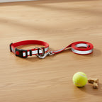 Reflective Safety Dog Leash & Collar Set | High-Visibility Night Walking Nylon Combo | For All Breed Dogs