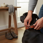 Genuine Leather Broad Dog Collar | Premium Wide Adjustable Neck Strap with Metal Buckle | For Large Breed Dogs