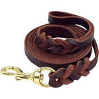 Genuine Leather Dog Training Leash | Professional Heavy-Duty Obedience Lead | For Medium & Large Dogs