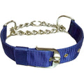 Soft Nylon Dog Choke Collar with Normal Chain | Gentle Slip Training Adjustable Collar | For All Breed Dogs