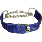 Soft Nylon Dog Choke Collar with Normal Chain | Gentle Slip Training Adjustable Collar | For All Breed Dogs
